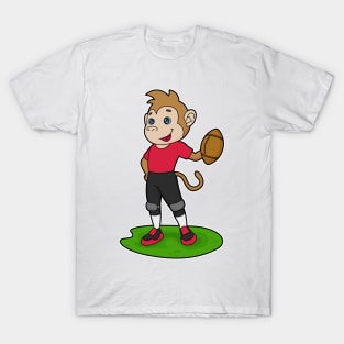 Monkey Football player Football T-Shirt